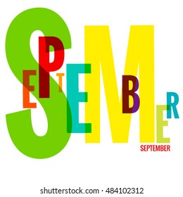 September vector background