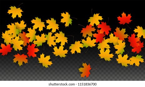 Autumn Vector Background Golden Falling Leaves Stock Vector (royalty 