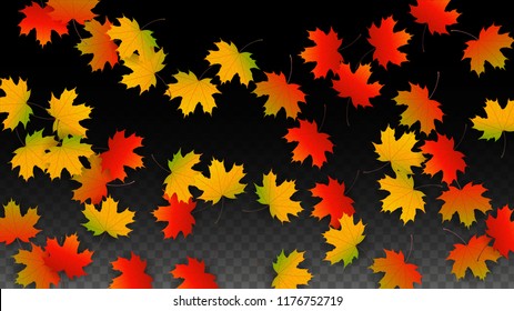 September Vector Background Golden Falling Leaves Stock Vector (Royalty ...