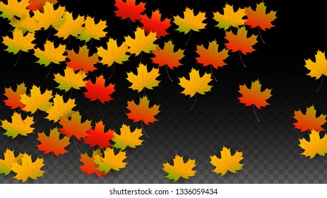 September Vector Background Golden Falling Leaves Stock Vector (Royalty ...