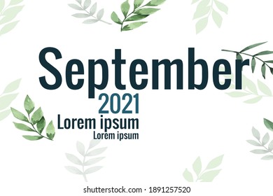 September with vector Illustration. Creative eps illustration.
