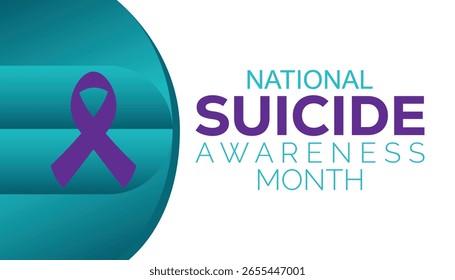 Septiembre es una Ilustración vectorial sobre el tema del mes nacional de prevención del suicidio que se observa cada año durante el Anuncio de septiembre, Festiva, diseño de carteles, tarjetas y antecedentes.