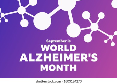 September is World Alzheimer's Month concept. Template for background, banner, card, poster with text inscription. Vector EPS10 illustration