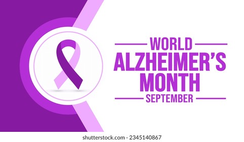 September is World Alzheimer’s Month background template. Holiday concept. background, banner, placard, card, and poster design template with text inscription and standard color. vector illustration.