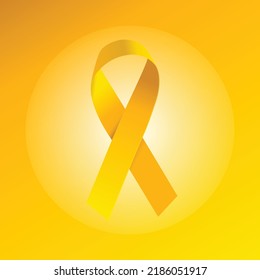 September yellow ribbon month vector