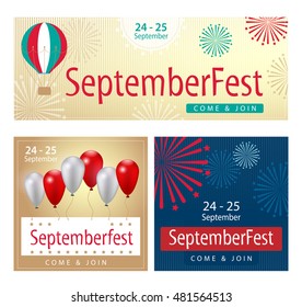 Septemberfest celebration banner set.