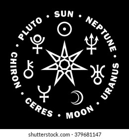 The Septener of New Age. The Star of Magicians of The New Age. Seven higher planets of Astrology.