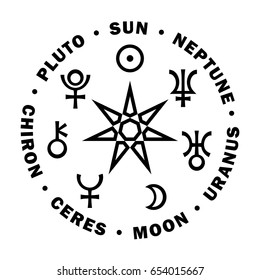 The Septener of New Age. The Star of Magicians of The New Age. Seven higher planets of Astrology.