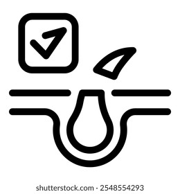 Septic system maintenance ensuring proper waste disposal with positive checkmark indicating successful cleaning