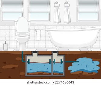 Septic Tank Concept Vector illustration