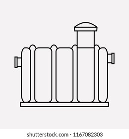 Septic tank icon line element. Vector illustration of septic tank icon line isolated on clean background for your web mobile app logo design.