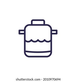 icono de línea de tanque séptico, vector
