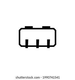 Septic tank outline icon. Clipart image isolated on white background