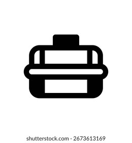 Septic tank. Outlined stroke vector icon with black-filled details.