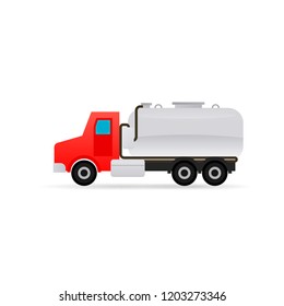 Septic Tank Truck Icon. Clipart Image Isolated On White Background