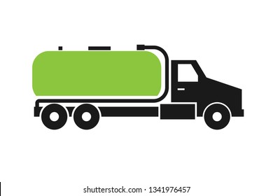 Septic Tank Truck Icon. Clipart Image Isolated On White Background