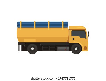 Septic Tank Truck. Simple Flat Illustration