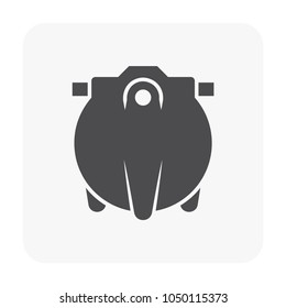 Septic tank vector icon. That sanitation equipment part of drainage system for installation or construction in underground for sewage or wastewater treatment by bacteria for home toilet and bathroom.