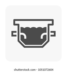 Septic tank vector icon. That sanitation equipment part of drainage system for installation or construction in underground for sewage or wastewater treatment by bacteria for home toilet and bathroom.