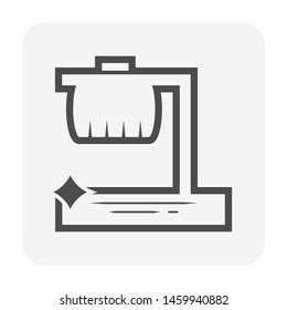 Septic Tank Vector Icon. That Sanitation Equipment Part Of Drainage System For Installation Or Construction In Underground For Sewage Or Wastewater Treatment By Bacteria For Home Toilet And Bathroom.