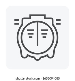 Septic Tank Vector Icon. That Sanitation Equipment Part Of Drainage System For Installation Or Construction In Underground For Sewage Or Wastewater Treatment By Bacteria For Home Toilet And Bathroom.