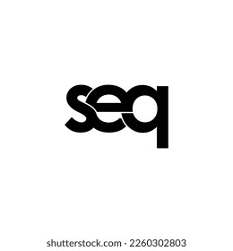 seq typography letter monogram logo design
