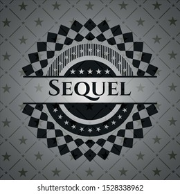 Sequel black badge. Vector Illustration. Detailed.