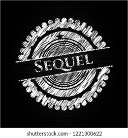 Sequel with chalkboard texture