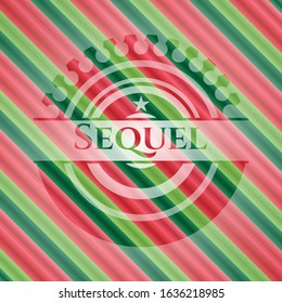 Sequel christmas style emblem. Vector Illustration. Detailed.