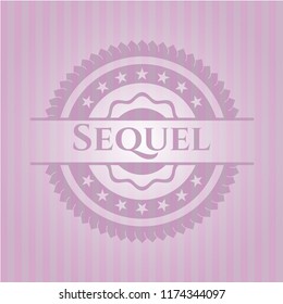 Sequel pink emblem. Vintage.