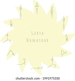 sequence of asanas of the morning complex surya namaskar