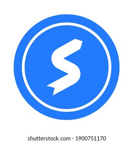 sequence of curves sign on white background