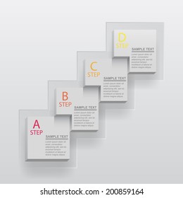 sequence data element vector infographics as steps