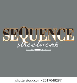 Sequence design for oversized street t-shirt