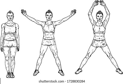 212 Woman doing jumping jacks Images, Stock Photos & Vectors | Shutterstock