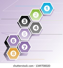 sequence graph in the form of cells, infographics