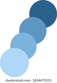 A sequence of overlapping blue gradient circles in EPS vector format. Perfect for infographics, presentations, or modern design elements.