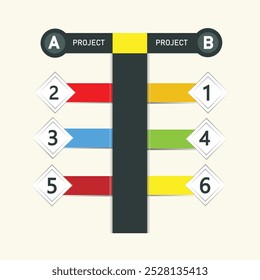 Sequence rank template info graphic Project chart list set