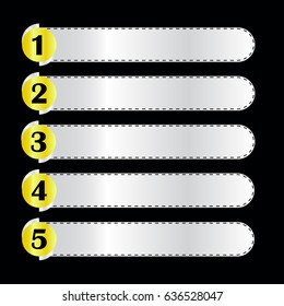 Sequence rank template info graphic chart list gold silver style