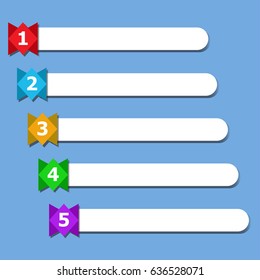 Sequence rank template info graphic chart list