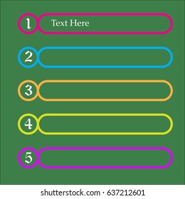 Sequence rank template info graphic chart list