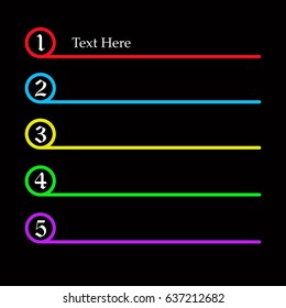 Sequence rank template info graphic chart list