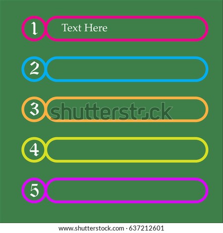 Sequence rank template info graphic chart list