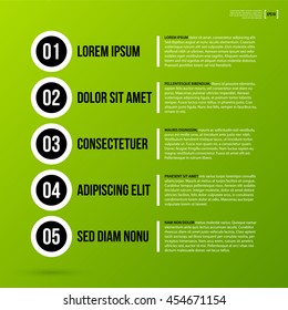Sequence template on fresh green background. Useful for tutorials and instructions.
