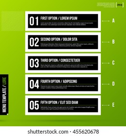 Sequence template on fresh green background. Useful for tutorials and instructions.