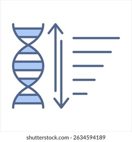 Sequencing Blue Icon Vector Illustration