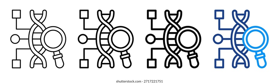 Sequencing Icon Different Outline Collection Set