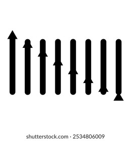 sequential arrow sign illustration vector