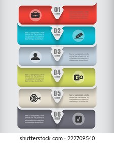 Sequential data hierarchy, vector infographics