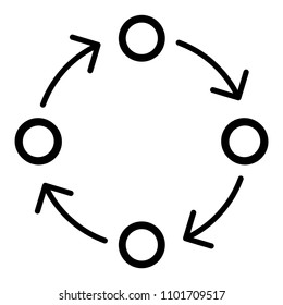 Sequential process icon